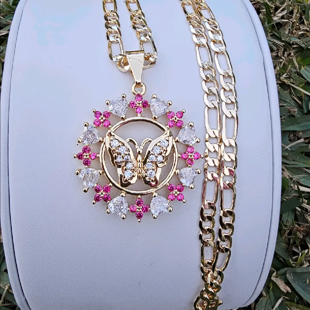 Pink butterfly necklace pendant Pink butterfly necklace pendant