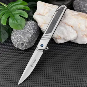 New Fa89 Folding Waist Knife, 5cr13mov Blade, 420 Steel Carbon Fiber Handle, Edc Jungle Camping Knife, Portable Outdoor Survivalknife, Tactical Knives