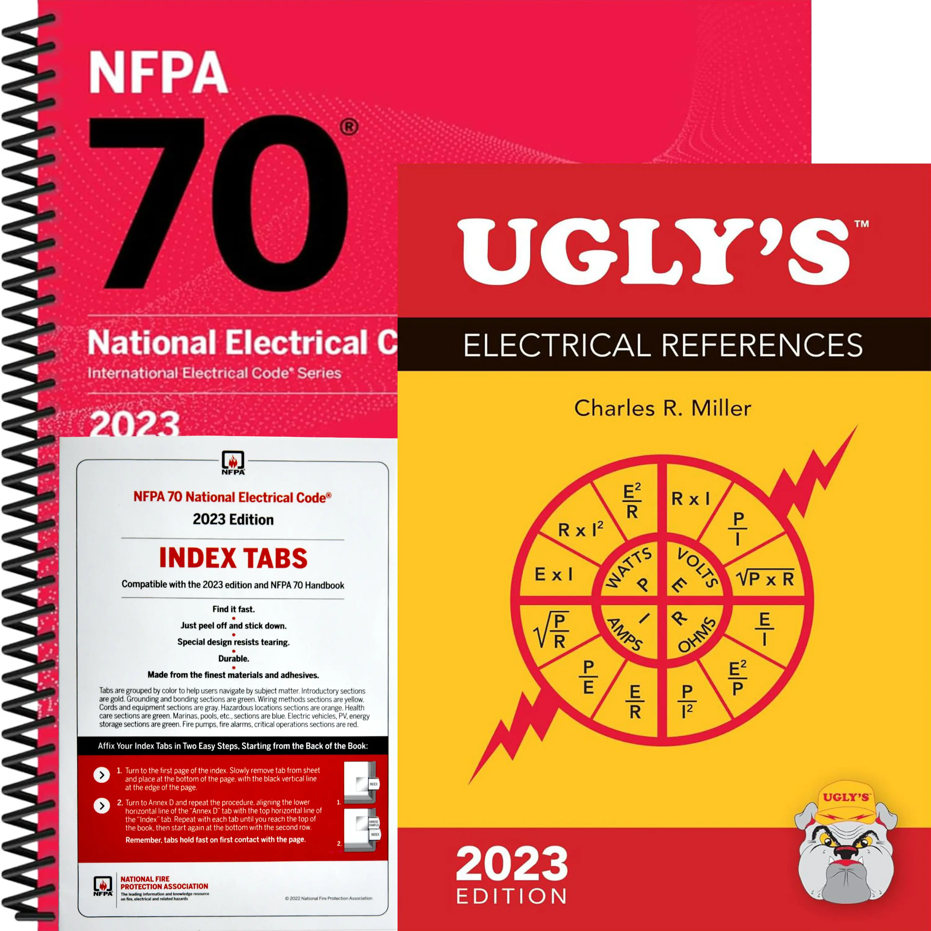 Ugly's & NFPA 70 National Electrical Code 2023 Spiral with Index Tabs & Electrical References by Charles R Miller