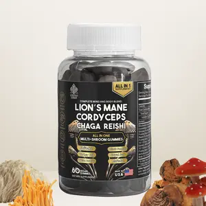 Neuro Rems Multi-Shroom Extract Gummies - 60 ct. Supplement for Brain Health - Dietary Fitness Healthcare Edible