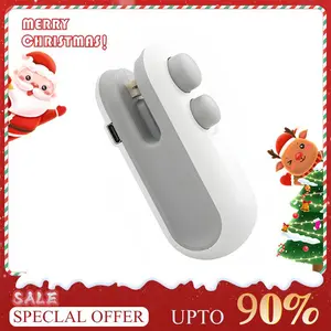 Plastic Bag Resealer Snack Mini Bag Sealer, Rechargeable 2 in 1 Bag Heat Sealer with Cutter for Potato Chips, Plastic Bag Resealer Keep Food Fresh