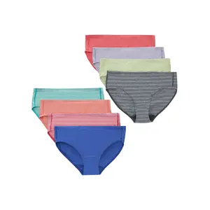 Hanes Pure Comfort Girls' Microfiber Hipster Underwear, 8-Pack
