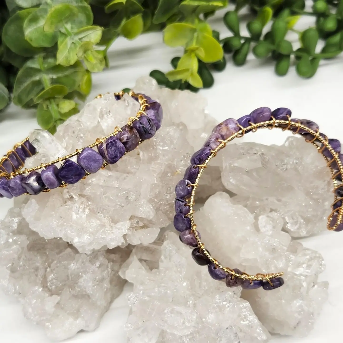 Amethyst Bangle / Cuff / Bracelet