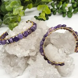 Amethyst Bangle / Cuff / Bracelet