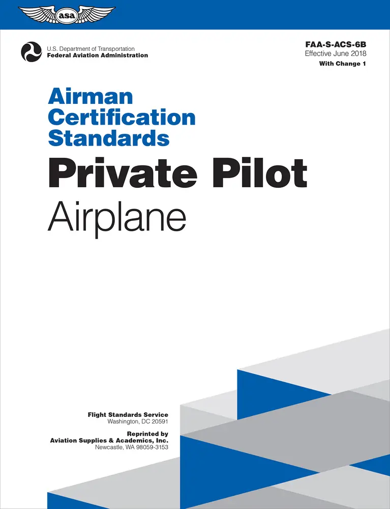 USED Book - Airman Certification Standards: Private Pilot - Airplane (2024): Faa-S-Acs-6b by Federal Aviation Administration (FAA) (Paperback) - english