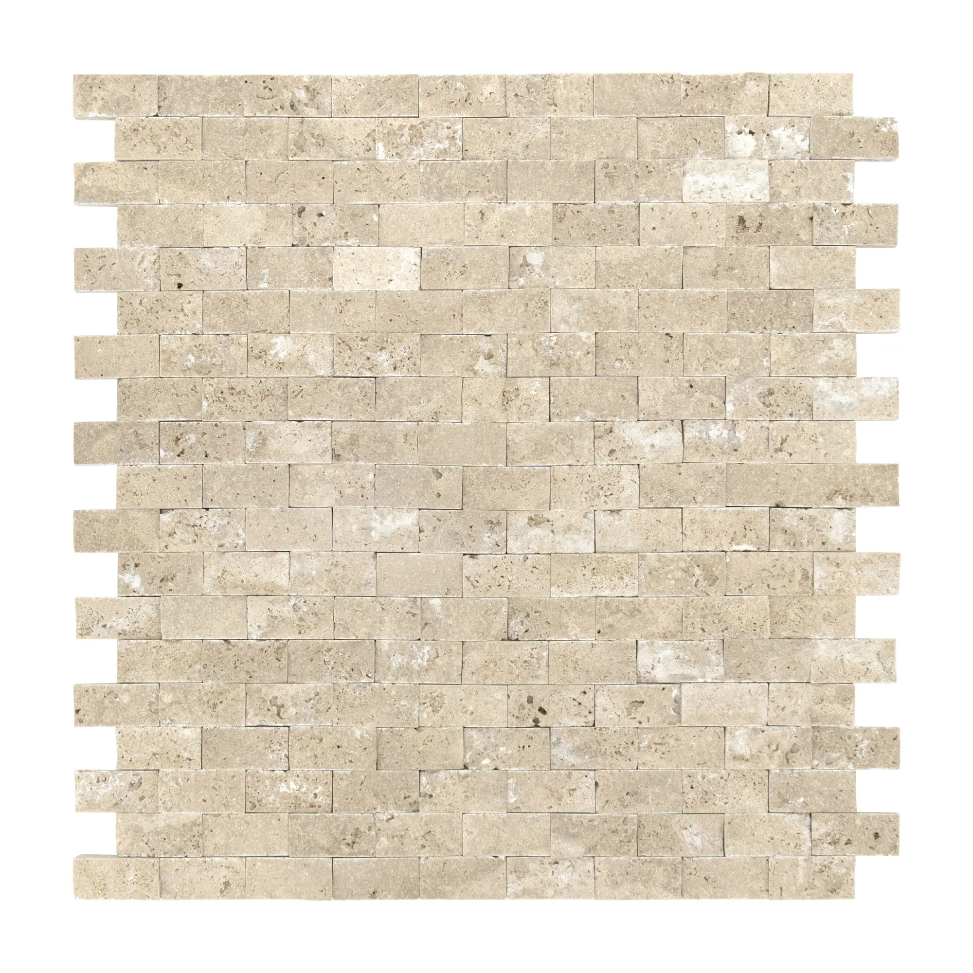 INNO STICKERS 5-Sheet Peel and Stick Mosaic Natural 3D Stone Self Adhesive Tiles, 10.63" x 11.22" Stick on Backsplash for Kitchen Bathroom Fireplace Vanity, Beige