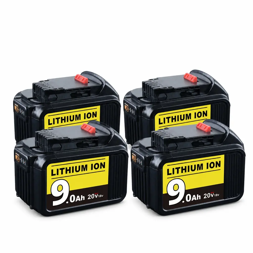 9.0Ah Capacity Lithium Ion Batteries for Dewalt 20V MAX XR - 2-Pack Upgraded for Longer Runtimes, Compatible with DCB Series (DCB200, DCB201, DCB203, DCB205, DCB206) & DCD, DCF, DCG Cordless Power Tools