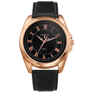 OIDEA Men's Vintage Quartz Wristwatch - Leather Strap, Analog Dial, Circular Face with Roman Numerals, Business Casual Fashion Accessory summerwins,summerwins