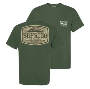 Outdoors Tee Southern Fried Cotton Camo Hunting Club - Moss Tee