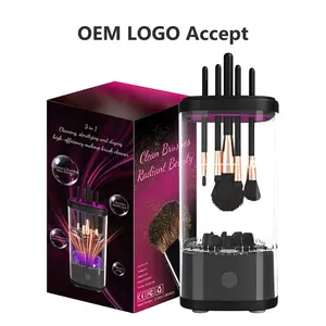Rechargeable Electric Makeup Brush Cleaner: Automatic Cleaning and Quick-Drying Brushes with UV Sterilization and Drying