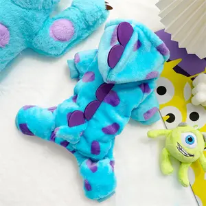Pet Clothes for Dogs and Cats, Autumn and Winter Thickened Four-Legged Clothes for Small and Medium Dogs, Flannel Transformation Outfit