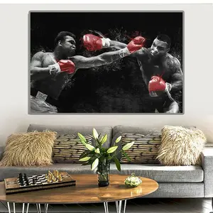 Mike Tyson Vs Muhammad Ali Poster  Champion Boxing Match Prints