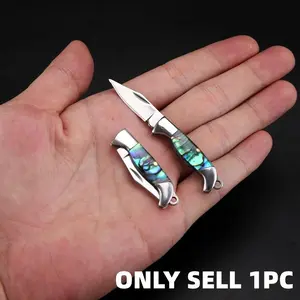 Stainless Steel Mini Folding Knife with Brass Handle, Compact Utility Tool for Package Opening and Keychain Carry, Perfect for Everyday Use, Keychain Multi Tool