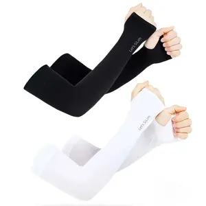 4 Pairs Arm Compression Cooling Arm Sleeves - UPF Ice Covers, Breathable, Sweat-Wicking, High-Elastic, with Shield, Suitable for Driving, Cycling, Outdoor Activities, Arm Compression Sleeves