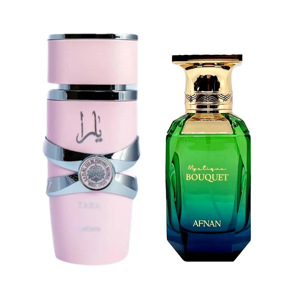 Lattafa Yara & Afnan Mystique Bouquet Eau De Parfum 3.4 Oz Bundle