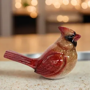 9"W Female Cardinal Figurine