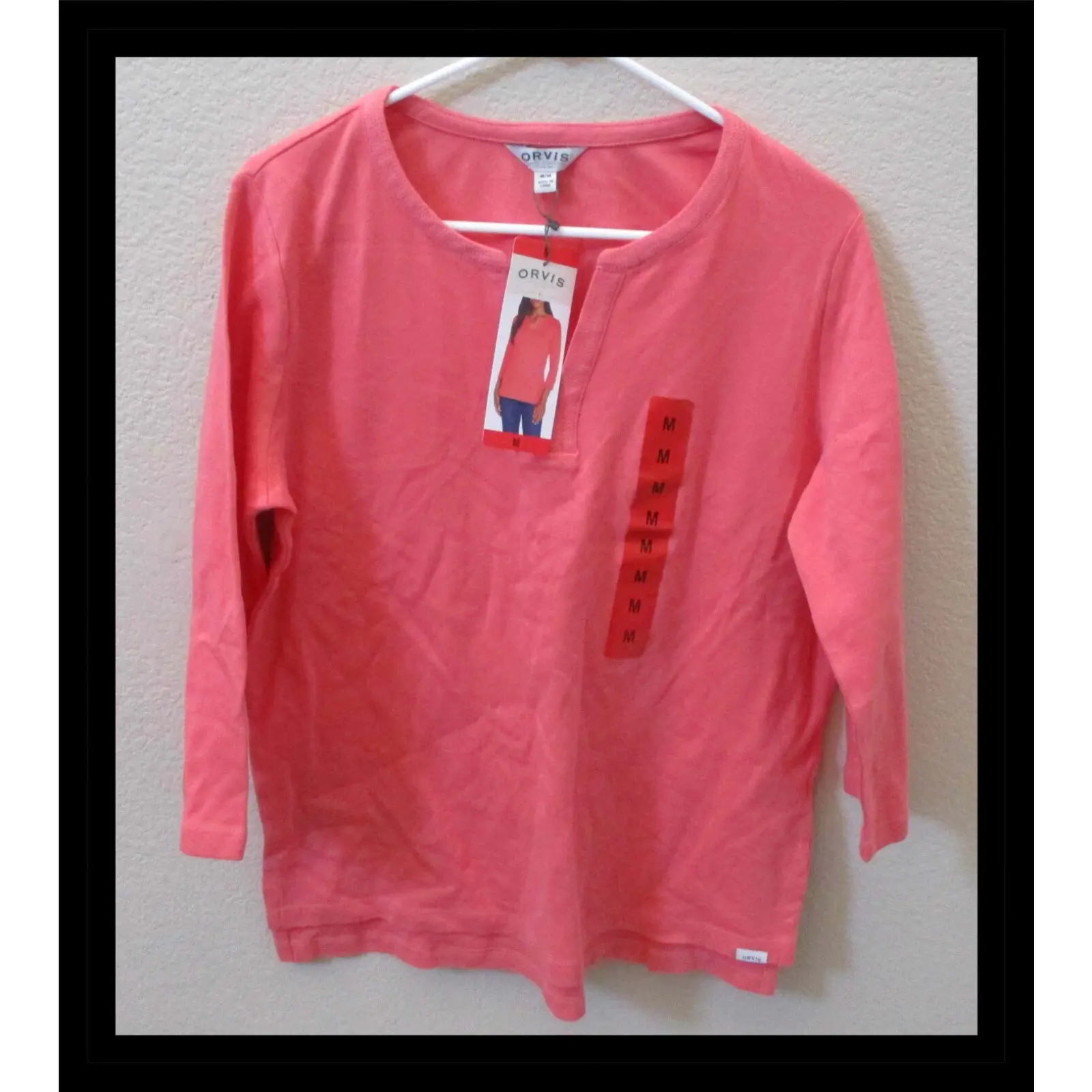 Orvis Ladies Coral Top Size M NWT