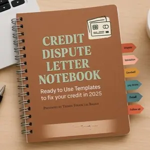 Credit Dispute Letter Notebook - 6 Templates to Fix Your Credit in 2025