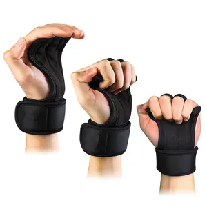 Thick Palm Cushioned Wrist Support Adjustable Velcro Grip Enhancement Anti-Slip Gloves, Comfortable & Secure Hand Protection