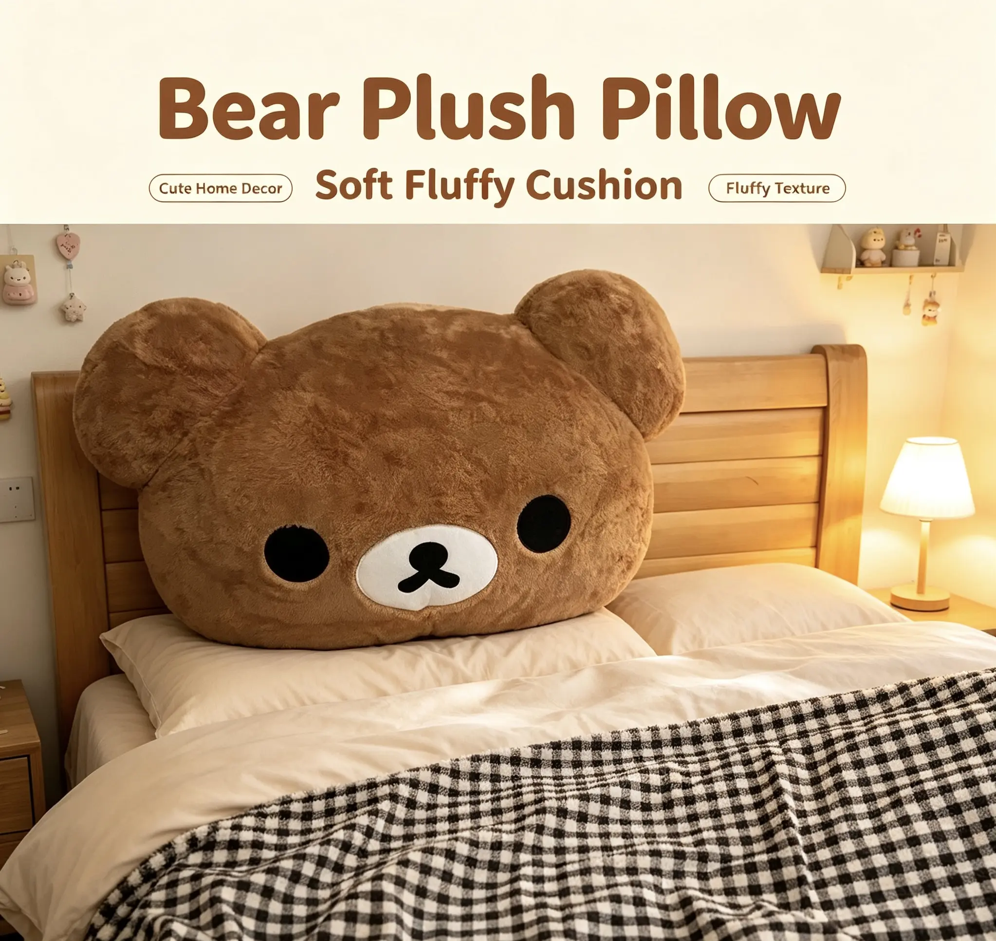 Easy Bear Cute Plush Doll Cushion Bed Sofa Pillow Plush Toy