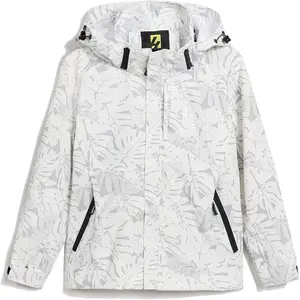 Boys Girls Kids Lightweight Waterproof Hooded Rain Jacket Windbreaker