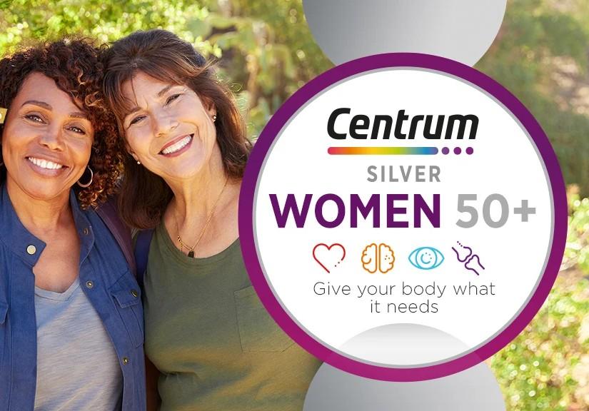 Centrum Silver Multivitamins for Women Over 50, Multimineral Supplement Tablets, 275 ct Support The Heart, Brain, Eyes And Overall Health Of Women Age 50 Edible Dietary Fitness