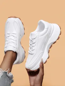 Women's Fashionable Lace Up Low Top Sneakers, Casual Comfortable Breathable Sports Running Shoes, All-match Non-slip Sneakers for Daily Wear