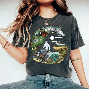 Spirited Away Studio Ghibli Shirt, Ghibli My Neighbor Totoro Shirt, Howl's Moving Castle shirt, Bella Canvas shirt, Hayao Miyazaki