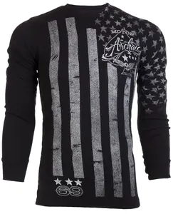 Archaic by Affliction Men's Thermal Shirt Nation Long Johns Black