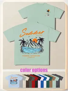 Trendy Summer Graphic Tee, Loose Fit Short Sleeves, Versatile Streetwear Design, Ideal for Casual, Multiple Colors Available
