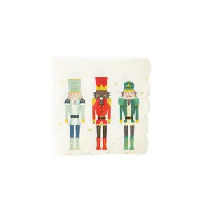Nutcracker Scallop Paper Cocktail Napkin
