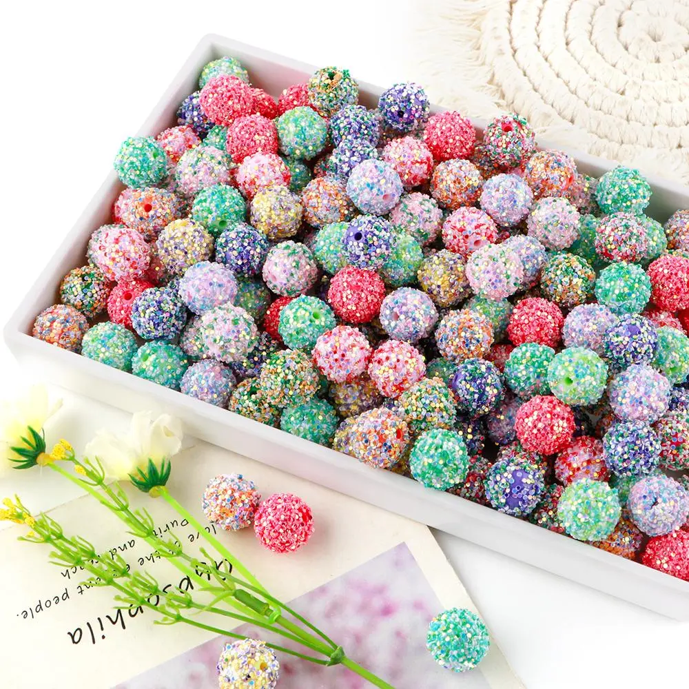 18mm Acrylic Beads Mix (24pcs/box), DIY Jewelry Making Supplies for Bracelet & Necklace & Earrings, Fashion Accessories for Jewelry Making