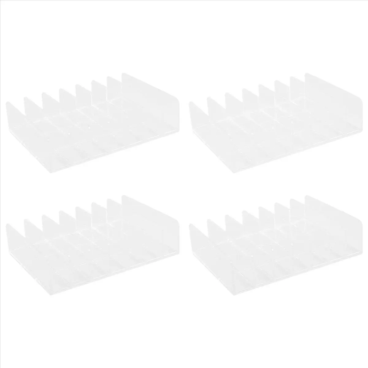 4 Pcs Clear Acrylic CD Holder with Tackable CD DVD Display Rack CD Storage Rack Organizer Stand CD Tray Holds