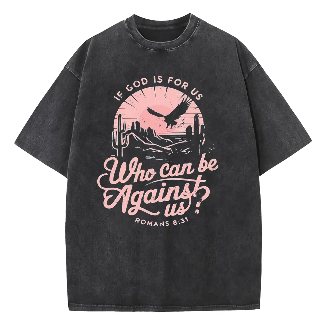 HarleyLand Women's Acid Washed Graphic Cotton T-Shirt - Short-Sleeve Crewneck, Heavy Soft Breathable Fabric, Comfortable Every Day Fit, Relaxed Baggy Foldable Top, Modern Casual Vibe, Pair with Skirts, 1-Piece Essential