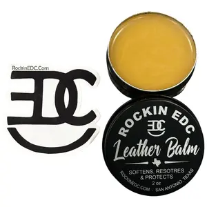 RockinEDC Leather Balm – 2 oz  Premium Leather Conditioner & Protectant Handcrafted in Texas by RockinEDC.com