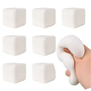 Cute Tofu Stress Ball, Instant Stress Relief Fidget Toy, Soft & Doughy Sensory Squishy, Kawaii Food Simulation, Perfect Gift for Anxiety, Fidget Gadget