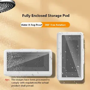 Waterproof Phone Mount for Shower | 360° Rotating No-Drill Adhesive Smartphone Holder for TikTok, YouTube & Music | Fog-Proof Bathroom & Kitchen Entertainment Box 📱🚿 #ShowerTunes