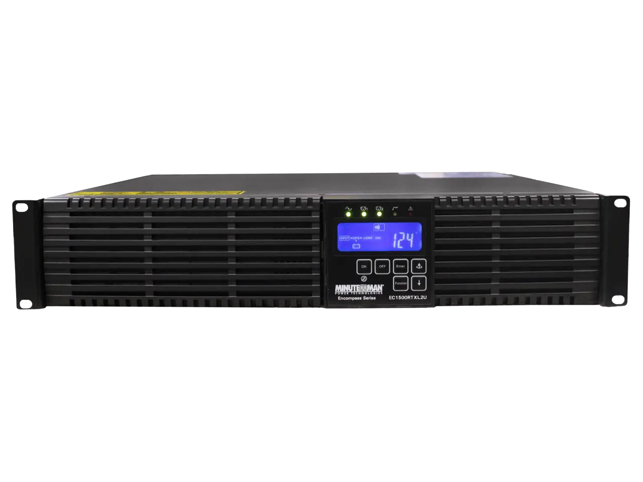 Minuteman EC1500RTXL2U Encompass Series: high-end, true sine wave, Extended Runtime, Online UPS, rack/tower, 1500VA/1350W, 120V, power factor 0.9, (6) Controllable 5-15R Battery & Surge-protected