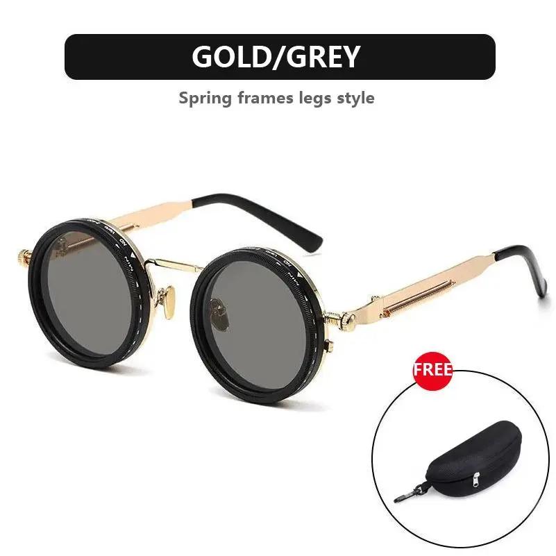 Polarized Round Sunglasses ND9 Adjustable Dimming Sun Glasses Men Women Retro Punk Men's Fishing Eyeglasses Outdoor Shades UV400 Indoor leisure equipment
