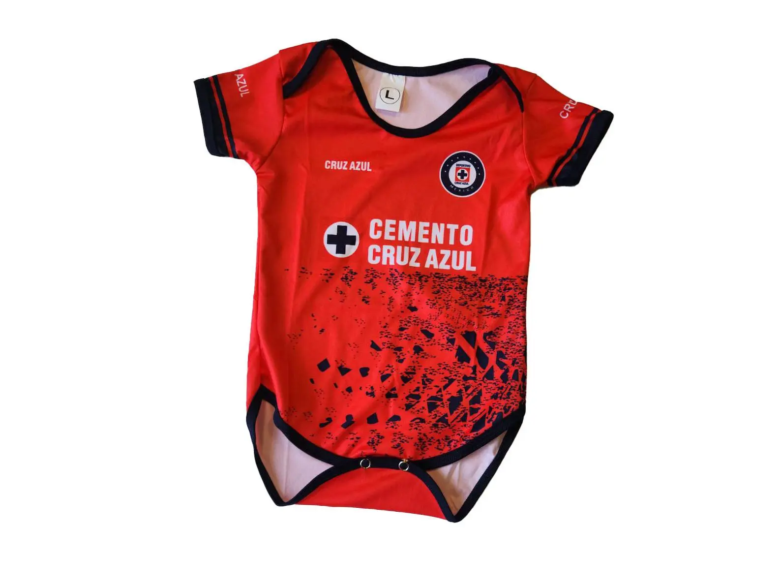 Infant Soccer Jersey, Red Cruz Azul Style with Personalization