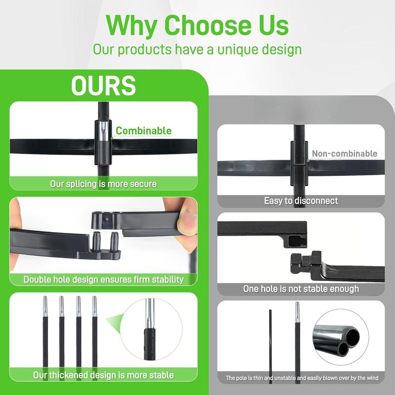 6ft Garden Obelisk Trellis for Climbing -Rustproof Metal Pipe with Heavy Duty Plastic Coated, Garden Outdoor Indoor Potted  Support for Clematis Vine Jasmine Support Black