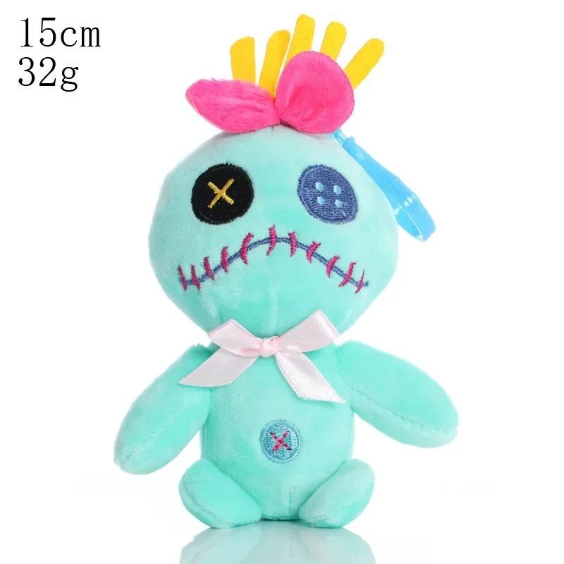 Scrump Plush Toys Pendant Cartoon Lilo and Stitch Plush Toys Soft Stuffed Kawaii Green Doll Xmas Gift For Boys