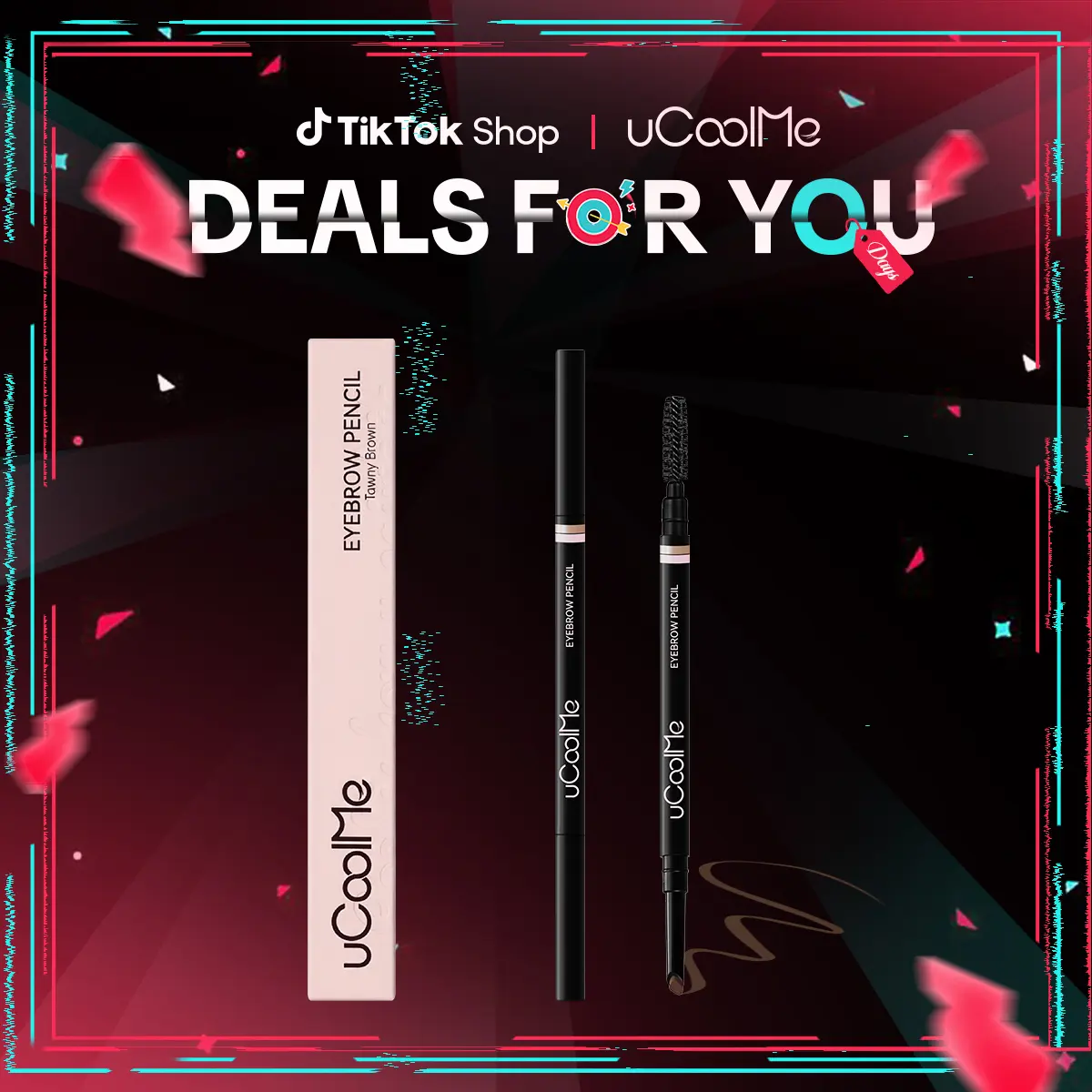 UCOOLME Smooth Fine-Tip Pre-Filled Eyebrow Pencil - 1 Count Makeup Cosmetic for Women, Waterproof, 24H Smudge-Proof, Long-Lasting, Natural-Looking Brow Tool, All Skin Types