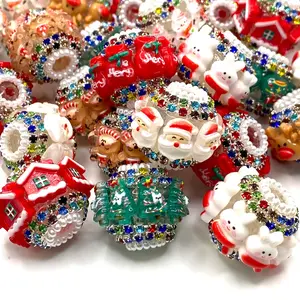 5pcs Christmas 4.0 Fancy Flower Beads - Random Mix Jewelry Making Beading & Craft Supplies Beaded Pens