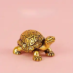 Brass Little Turtle Animal Design Craft Ornament, Collectible Figurine, Home Decoration, Collectible Room Decor