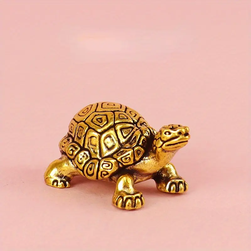 Brass Little Turtle Animal Design Craft Ornament, Collectible Figurine, Decorative Piece, Animal Figurines, Home Decoration, Collectible Room Decor