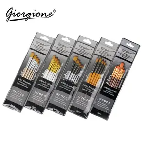 Art Watercolor Gouache Brush Set - 5 Nylon Hair Art Brushes for Painting | TikTok Viral Art Supplies, Best Watercolor Brushes for Artists