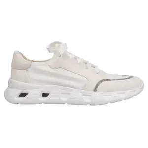 VANELi Womens Alyce Rhinestone Lace Up Sneakers Shoes Casual - White