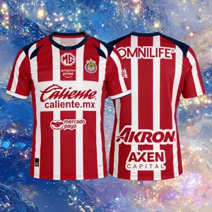 25 26 Chivas de Guadalajara Mexico LIGAMX Home Red Short Sleeve Soccer Jersey Fans Version