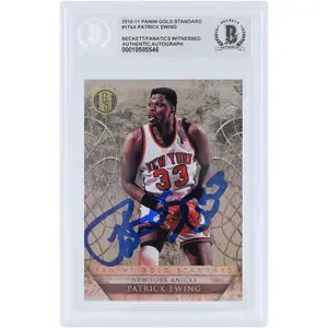 Patrick Ewing New York Knicks Autographed 2010-11 Panini Gold Standard #174 #/299 Beckett Fanatics Witnessed Authenticated Card - Fanatics Authentic Certified